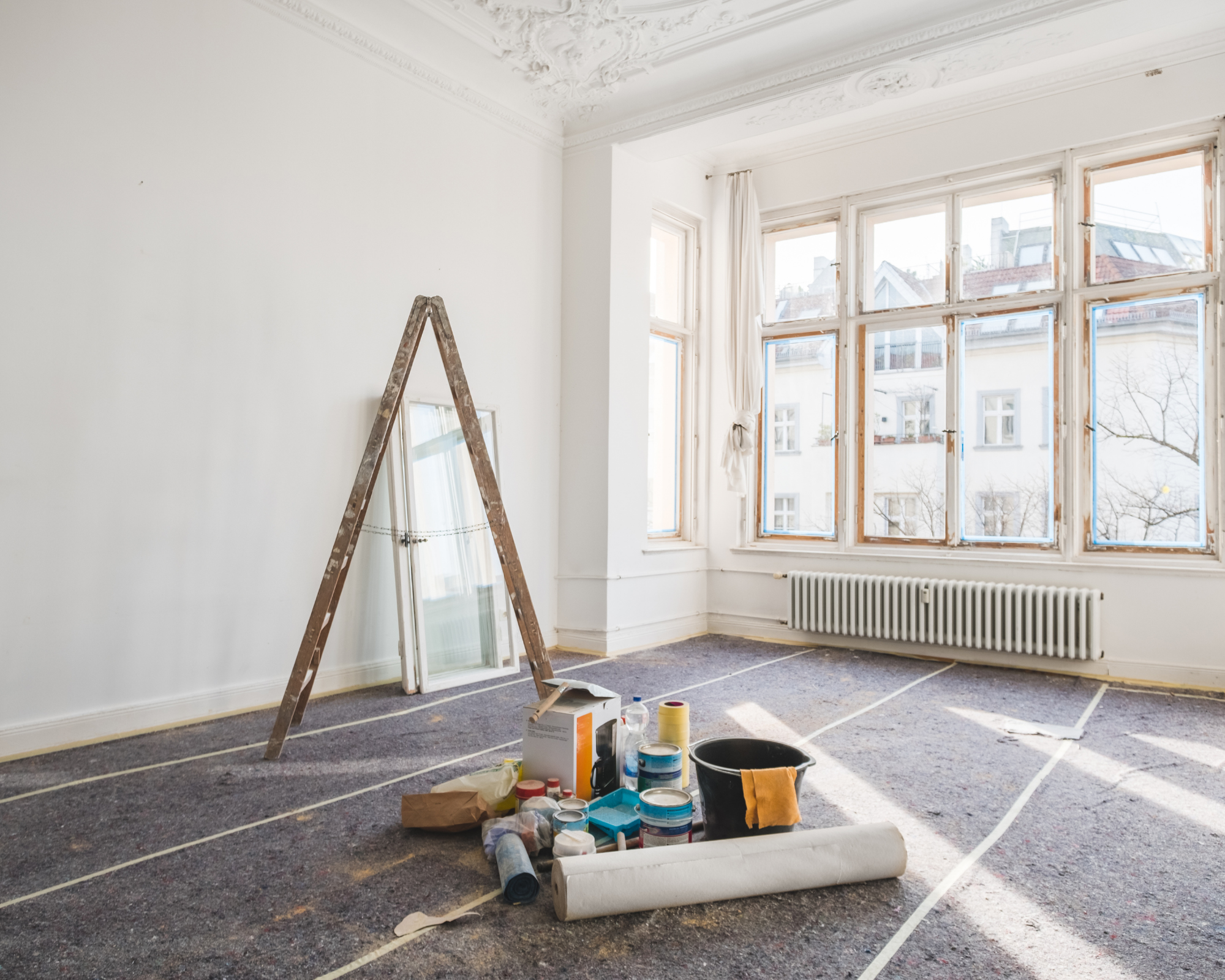 travaux d'un appartement en peinture